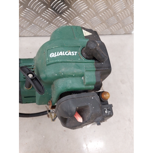 48 - Qualcast petrol Strimmer. Appears complete. Untested as no petrol.
