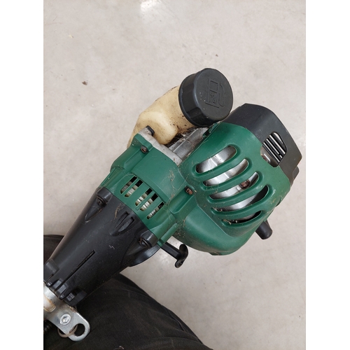 48 - Qualcast petrol Strimmer. Appears complete. Untested as no petrol.