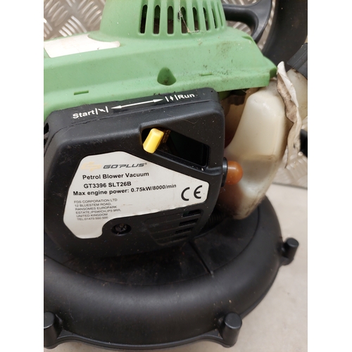 49 - Goplus petrol blower vacuum. GT3396. Needs a part as shown in photos, otherwise in very good conditi... 