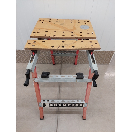 53 - Champion workmate bench adjustable and folding. Overall good condition.