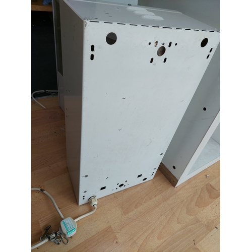 58 - A pair of industrial warehouse light units. One pat tested and working, the other will need rewiring... 