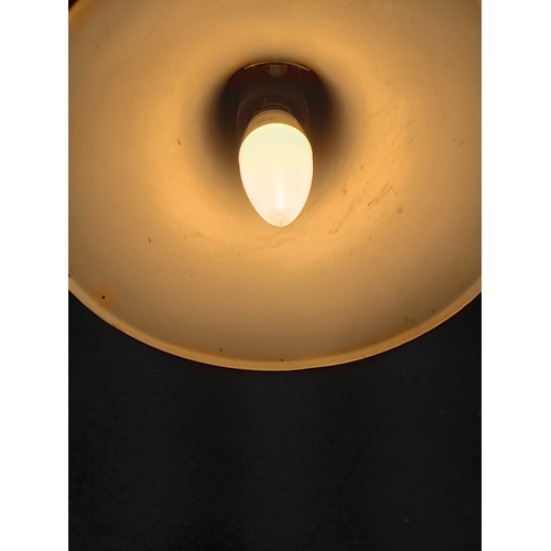 201 - A brown angle poise style lamp. Pat tested and working.