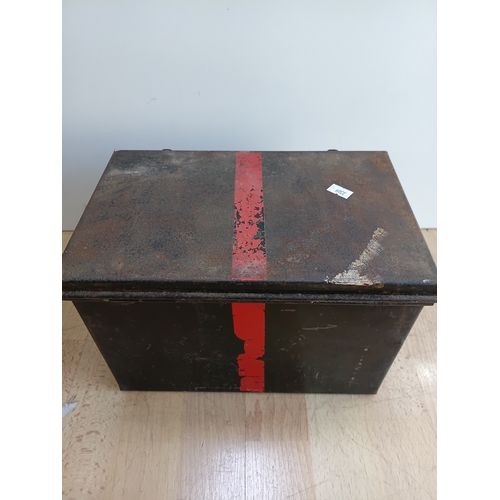 207 - A vintage World War II British ARP Air Raid Precautions metal box. Height 8 inches x width 12 inches... 