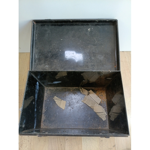 207 - A vintage World War II British ARP Air Raid Precautions metal box. Height 8 inches x width 12 inches... 