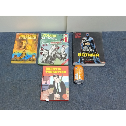 209 - A collection of four books and graphic novels, to include; The Essential Batman Encyclopedia, a Hayn... 