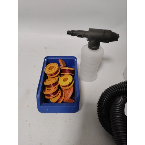 64 - A Terratek 650W Electric Paint Sprayer With a spare tube and accessories. Pat tested and working.