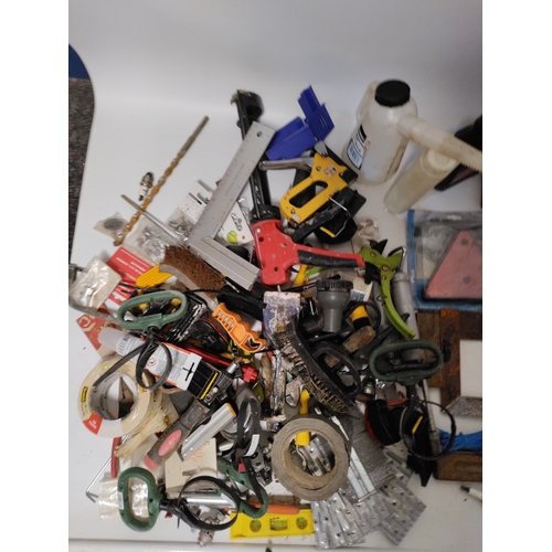 76 - A collection of tools to include clamps, screwdrivers, building squares and more.