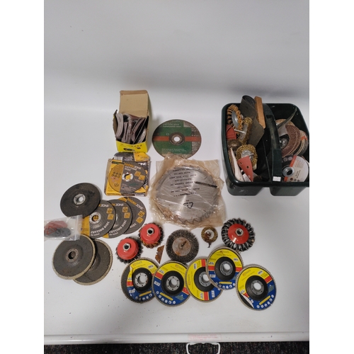 80 - A large collection of cutting discs, aluminum oxide flap discs, rotary wire brushes and more .