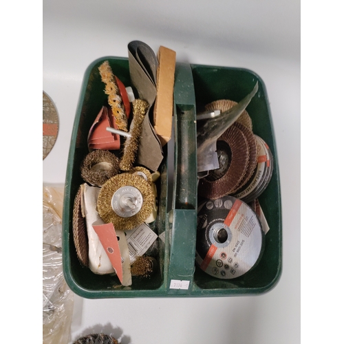 80 - A large collection of cutting discs, aluminum oxide flap discs, rotary wire brushes and more .