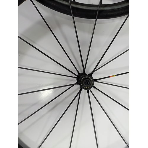 83 - A set of Mavic R-SYS. SLR road wheels, Featuring TRACOMP carbon spokes.
