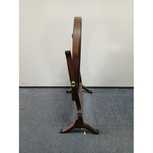 105 - An antique oak swing dressing table mirror, height 22inches x width 16inches