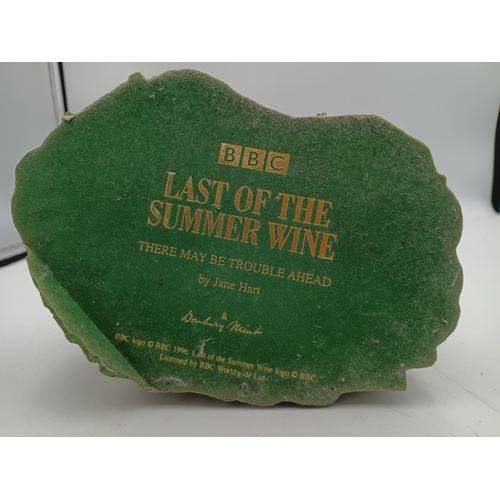 251 - A Danbury Mint collectible sculpture of There May Be Trouble Ahead from BBC Last of the Summer Wine ... 