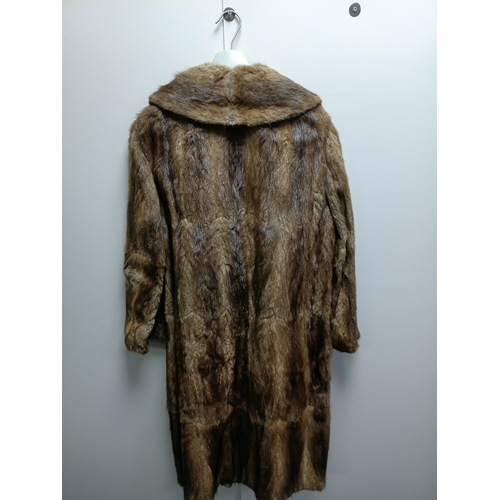 257 - A vintage brown mink fur coat