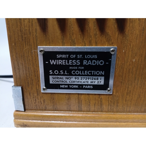 215 - A Spirit Of St Louis SOSL Wireless Valve AM/FM Cassette Radio pat tested and working, and a  a decor... 