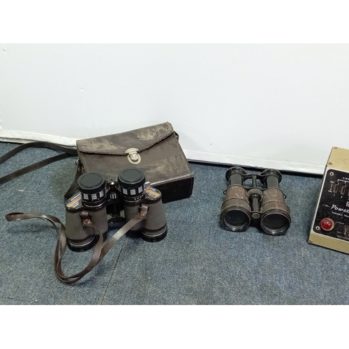 223 - A collection of vintage binoculars, to include; 
