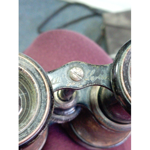 223 - A collection of vintage binoculars, to include; 
