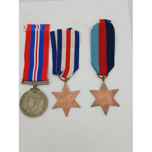 224 - A collection of medals. To include, the france and germany star, the 1939-1945 star, a replica Iraq ... 