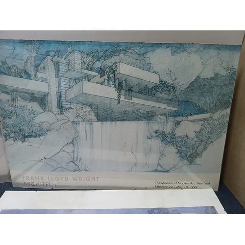 111 - A collection of prints to include, Frank Lloyd Wright Collection Heller House, A Home in a Prairie T... 