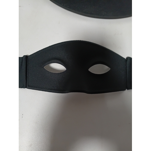 280 - A Sombreros Rusi felt hat and a black fabric eye mask.