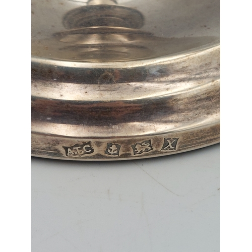 300 - A pair of Hallmarked Birmingham silver Candlesticks. Height 8.5 inches.  Total weight 585 grams.