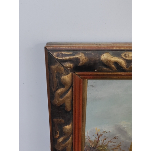 115 - A framed vintage oil painting by artist 