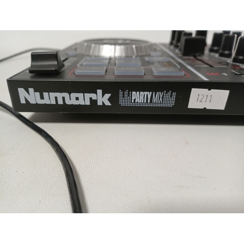196 - a Numark Party Mix DJ controller with 3 disco light built in. Working.