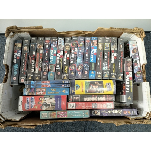198 - A collection of VHS tapes to include Red Dwarf, Only Fools and Horses plus more