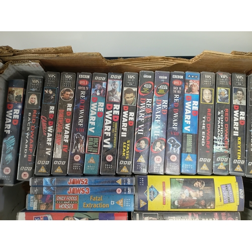 198 - A collection of VHS tapes to include Red Dwarf, Only Fools and Horses plus more