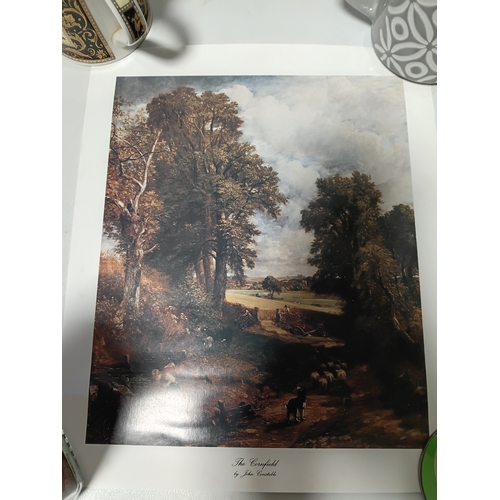 229 - A collection of maps and posters, to include, tribute to the queen mother poster, a map of Worcester... 