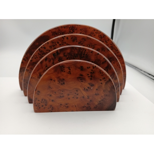 287 - A vintage Japanese lacquered paper mache storage box with hand painted floral design, Height 1.5 inc... 