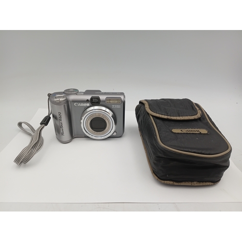 186 - A Cannon power shot A620 with 7.1 mega pixels and a travel bag, in good condition fully working.