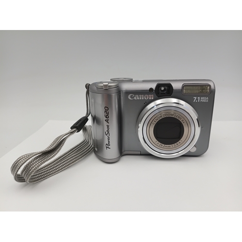 186 - A Cannon power shot A620 with 7.1 mega pixels and a travel bag, in good condition fully working.