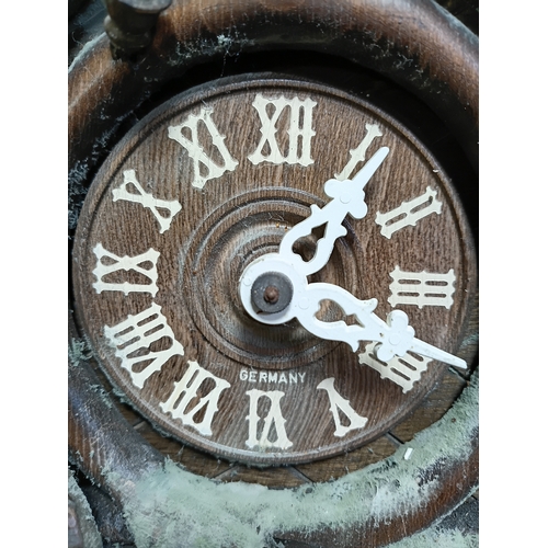 233 - A German Black Forest wooden hunter style mechanical cuckoo clock. Untested, height 17 inches x widt... 