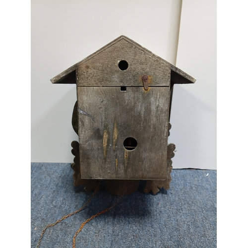233 - A German Black Forest wooden hunter style mechanical cuckoo clock. Untested, height 17 inches x widt... 