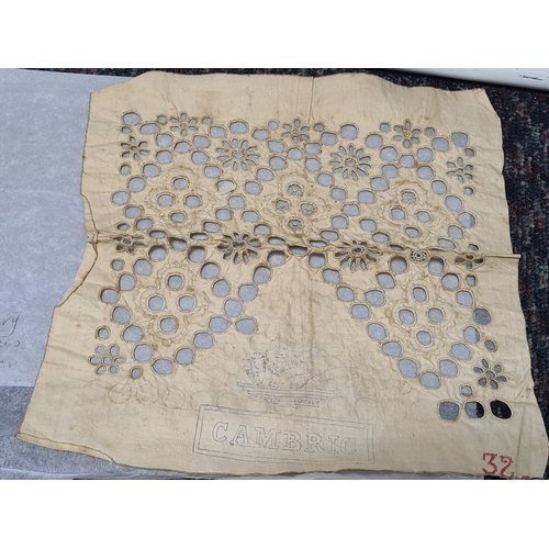 236 - A collection of fine vintage lace and embroidery to include fine detailed bobbin work and 19th Centu... 