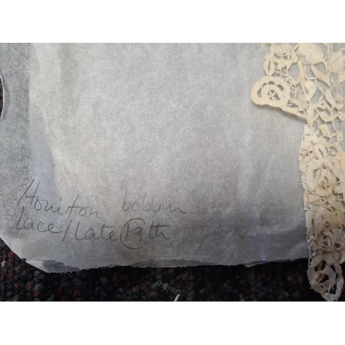 237 - A collection 8 pieces of fine vintage British & Irish lace, tatting and crochet samples. some items ... 