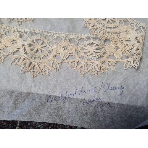 237 - A collection 8 pieces of fine vintage British & Irish lace, tatting and crochet samples. some items ... 