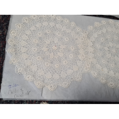 237 - A collection 8 pieces of fine vintage British & Irish lace, tatting and crochet samples. some items ... 