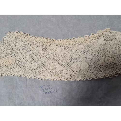 237 - A collection 8 pieces of fine vintage British & Irish lace, tatting and crochet samples. some items ... 