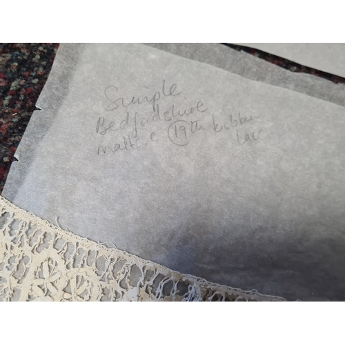 237 - A collection 8 pieces of fine vintage British & Irish lace, tatting and crochet samples. some items ... 