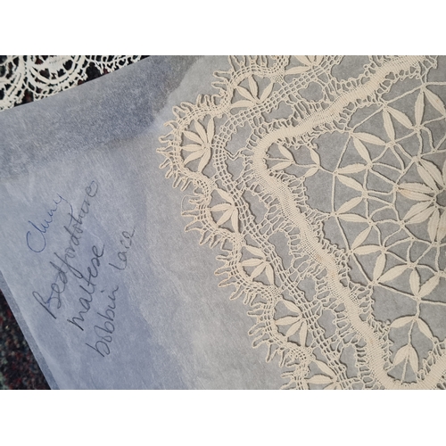 237 - A collection 8 pieces of fine vintage British & Irish lace, tatting and crochet samples. some items ... 