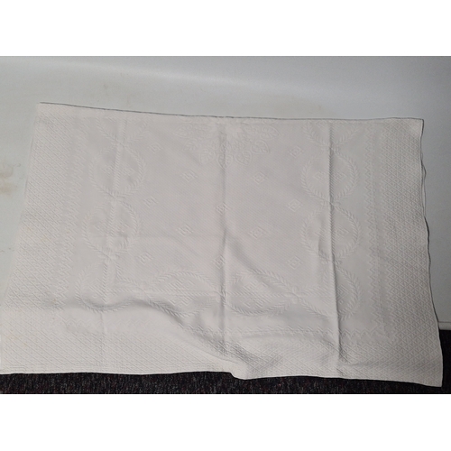 239 - 2 vintage mid century blankets to include a blue one with tassels measuring 190cm x125cm and a white... 