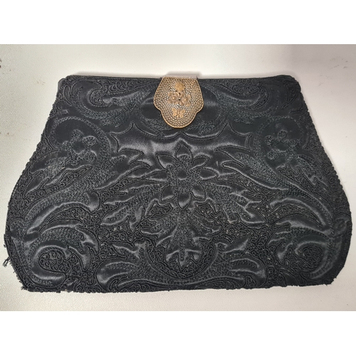 244 - A collection of 4 Ladies mid 20th century handbags to include a blue embroidered and beaded bag, a b... 