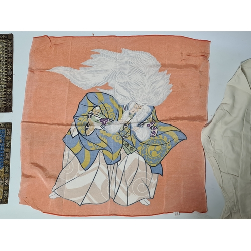 245 - A collection of early to mid 20th century East Asian fabrics to include a Kobe, Japan shirt, a Japan... 