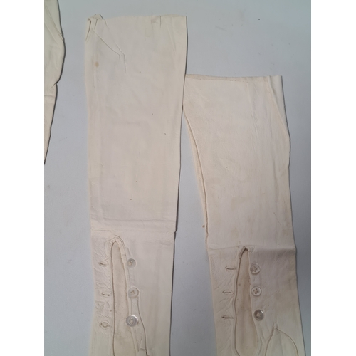 248 - A collection of 6 Victorian or Edwardian Ladies long white Gloves to include 2 pairs. 4 gloves made ... 
