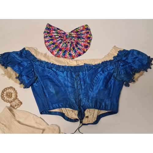 295 - A collection 6 Victorian ladies clothing items to include a ruffed collar; a black lamb fur collar; ... 