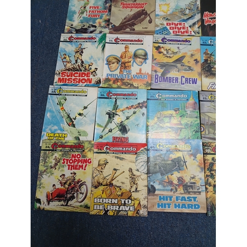 202 - A collection of 47 Commando comics, to include no stopping them, born to be brave, hit fast hit hard... 