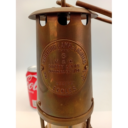 205 - PROTECTOR LAMP Type 6. Vintage safety mining lamp