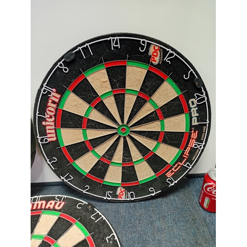 217 - Three dart boards to include Winmau diamond plus, winmau masters and unicorn eclipse Pro.