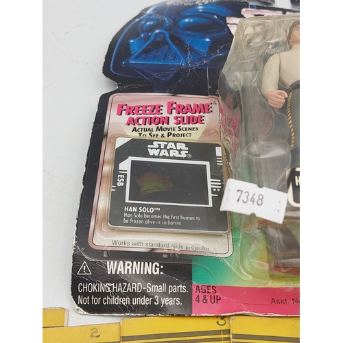 156 - A new sealed star wars the power of the force han solo together with 8 subbuteo table soccer fixture... 